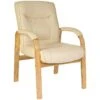 Knightsbridge Cream Leather Faced Visitor Chair