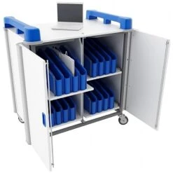 LapCabby Mini 32V- 32 Laptop Vertical Store And Charging Trolley