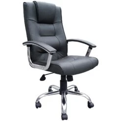 Melbourne Leather Faced Manager Chair Black