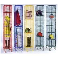 Coloured Wire Mesh Lockers