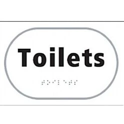 Braille Toilets Sign