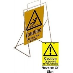 Caution Slippery Floor Surface Swing Sign