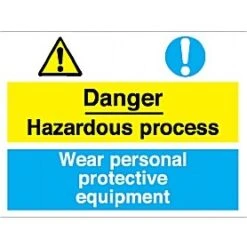 Danger Hazardous Process Wear Personal Protective Equipment