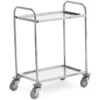 2 Shelf Stainless Steel Trolleys