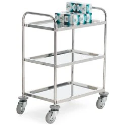 3 Shelf Stainless Steel Trolley