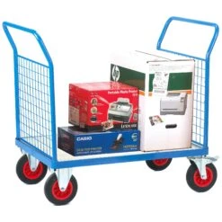 Fort Galvanised Deck Platform Truck With Double Mesh End