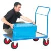Fort Galvanised Desk Platform Truck Single Bar End