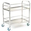 2 Shelf Stainless Steel Trolley
