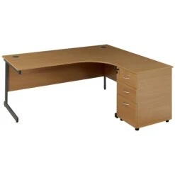 NEXT DAY Solar Ergonomic Cantilever Desks With Desk High Pedestal