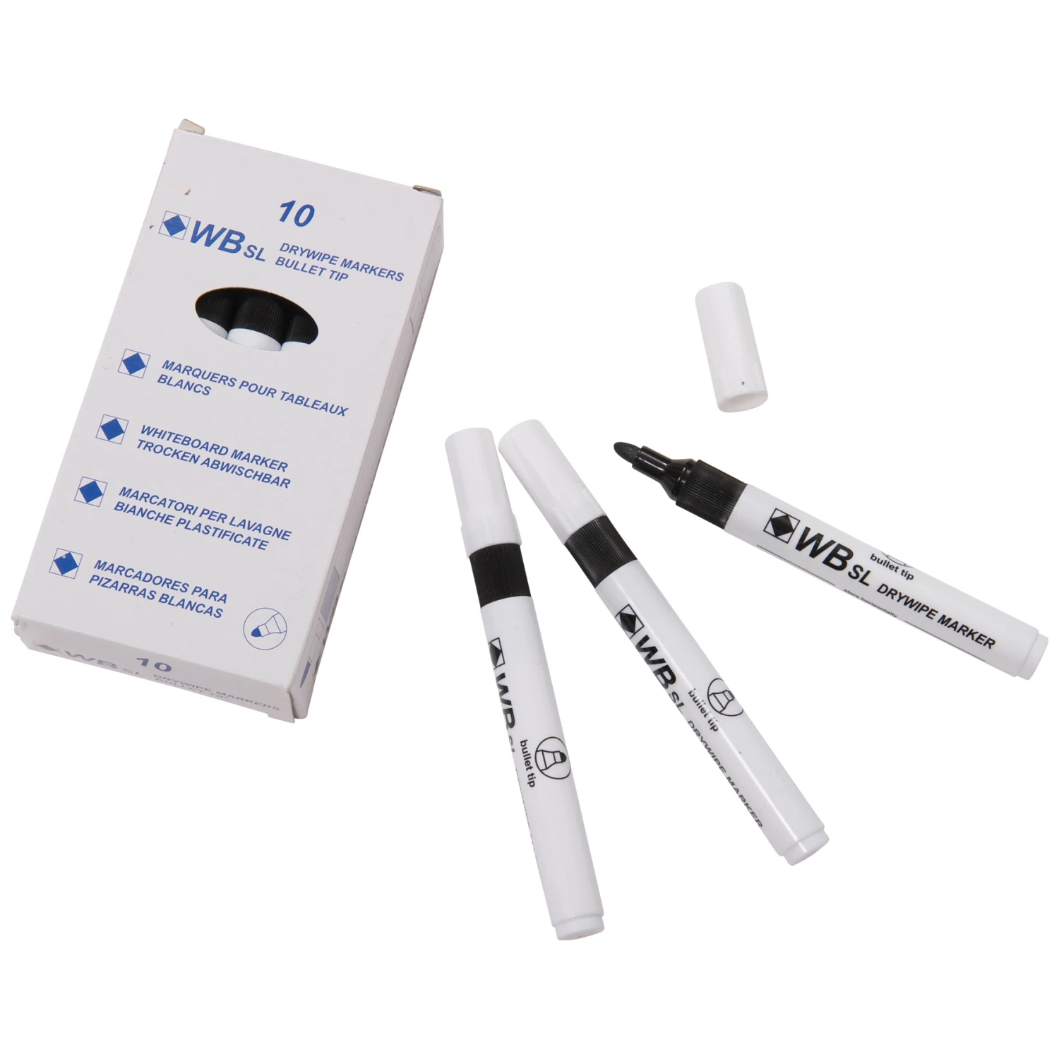 Black Junior Dry Wipe Marker Pen Pack 1 Black Junior Dry Wipe Marker Pen Pack