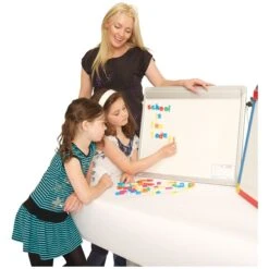 Little Rainbows Magnetic Desktop Whiteboard Easel