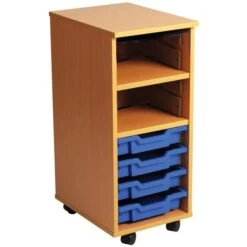 4 Tray Single Bay Mobile Storage Unit