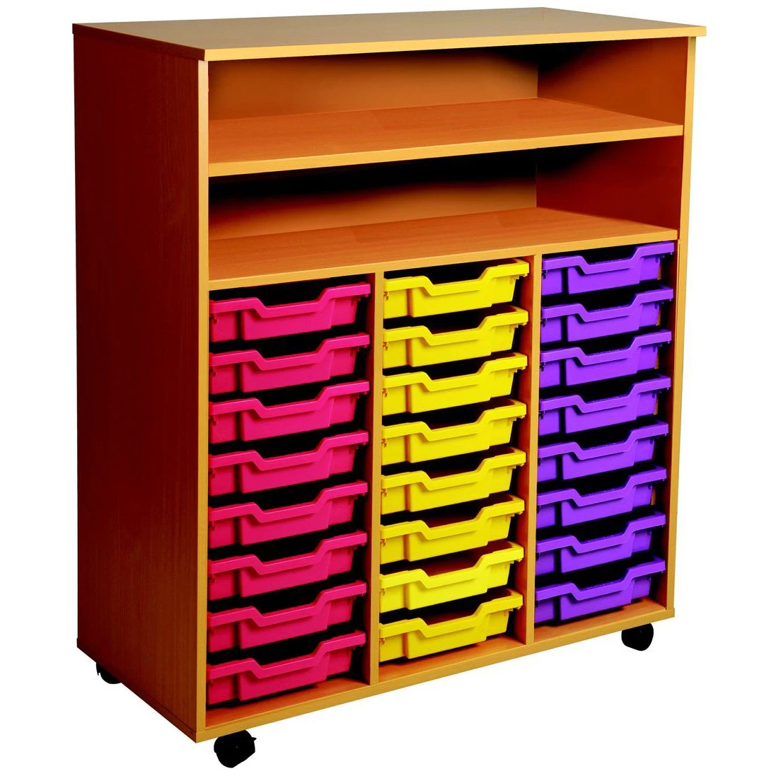 24 Tray Triple Bay Mobile Storage Unit 1 24 Tray Triple Bay Mobile Storage Unit