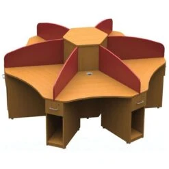 6 Person Cluster Workstations