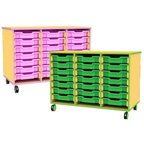 Edge Triple Bay Mobile Shallow Tray Units 1 Edge Triple Bay Mobile Shallow Tray Units