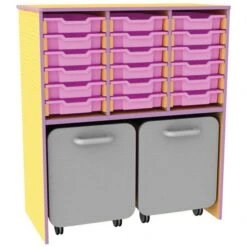 Edge 18 Tray Storage Unit With Docking Space