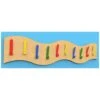 Multi-Coloured Wave Classroom Coat Hook Rails