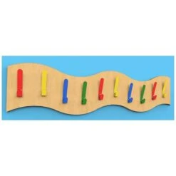 Multi-Coloured Wave Classroom Coat Hook Rails