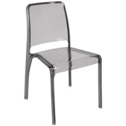 Pure Transparent Cafe Chair Smoked