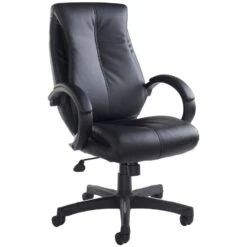 Breton Leather Faced Managers Chair