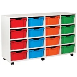 16 Deep Tray White Range Storage Unit