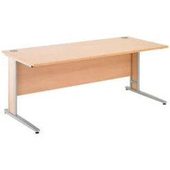 Gravity Deluxe Shallow Rectangular Cantilever Leg Desk