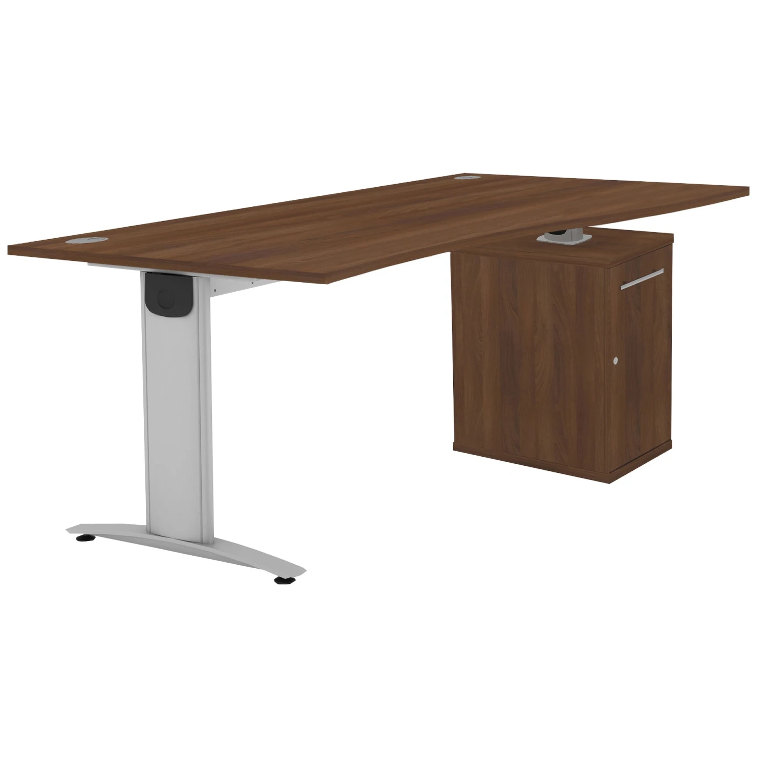 Protocol IBeam Wave Desk With Cupboard Pedestal 1 Protocol IBeam Wave Desk With Cupboard Pedestal
