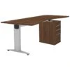 Protocol IBeam Double Wave Desk With High Pedestal