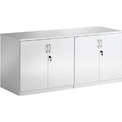 White Lumina High Gloss Credenza Unit