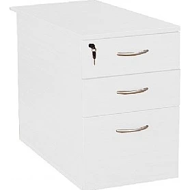 Next Day Vogue White Desk High Pedestals 1 Next Day Vogue White Desk High Pedestals