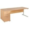 Commerce II Rectangular Desks With Desk High Pedestal