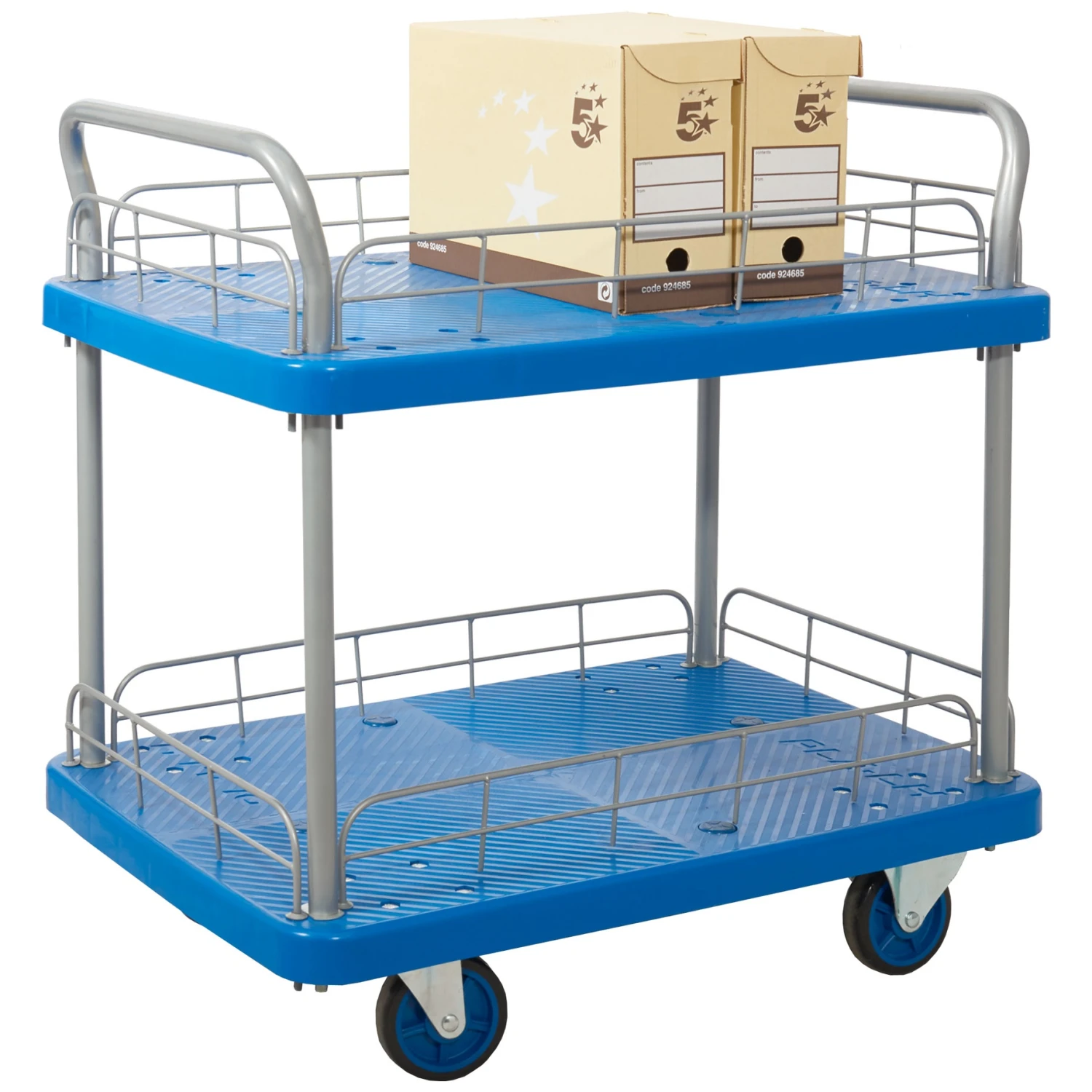 2 Shelf Trolley With Wire Surround 1 2 Shelf Trolley With Wire Surround
