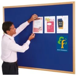 Eco-Friendly Light Oak Framed Noticeboards