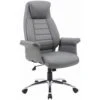 Jersey High Back Executive Leather Faced Armchair
