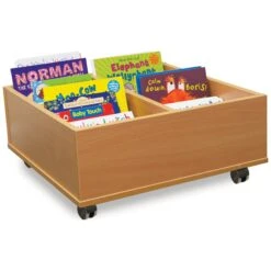 4 Bay Kinderbox Book Storage With Castors
