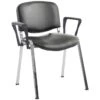 ISO Lexaire Vinyl Conference Armchairs Chrome Frame