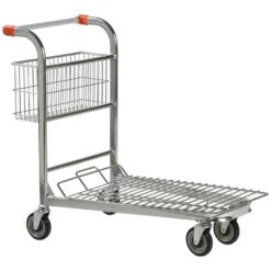 Nestable Stock Trolley With Fixed Basket