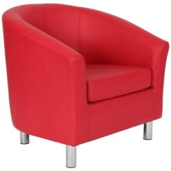 Collage Vinyl Tub Chairs With Metal Legs