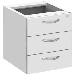 Commerce II White Fixed Pedestals