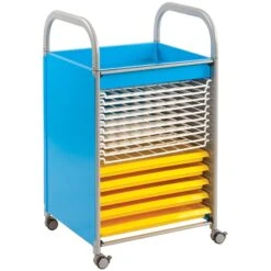 Gratnells Callero Art Storage Trolley With Trays And Drying Racks
