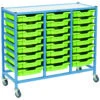Gratnells Dynamis Collection Shallow Tray 3 Column Storage Trolley