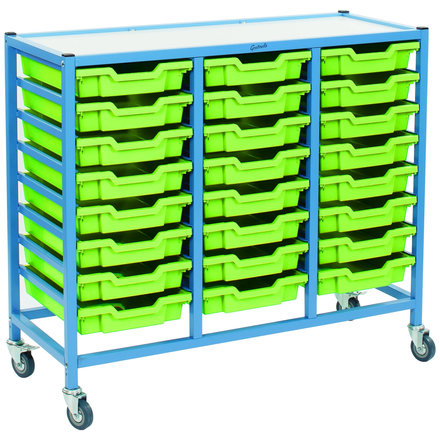 Gratnells Dynamis Collection Shallow Tray 3 Column Storage Trolley 1 Gratnells Dynamis Collection Shallow Tray 3 Column Storage Trolley
