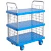 Proplaz Super Silent Three Tier Trolley With Mesh Side & Ends