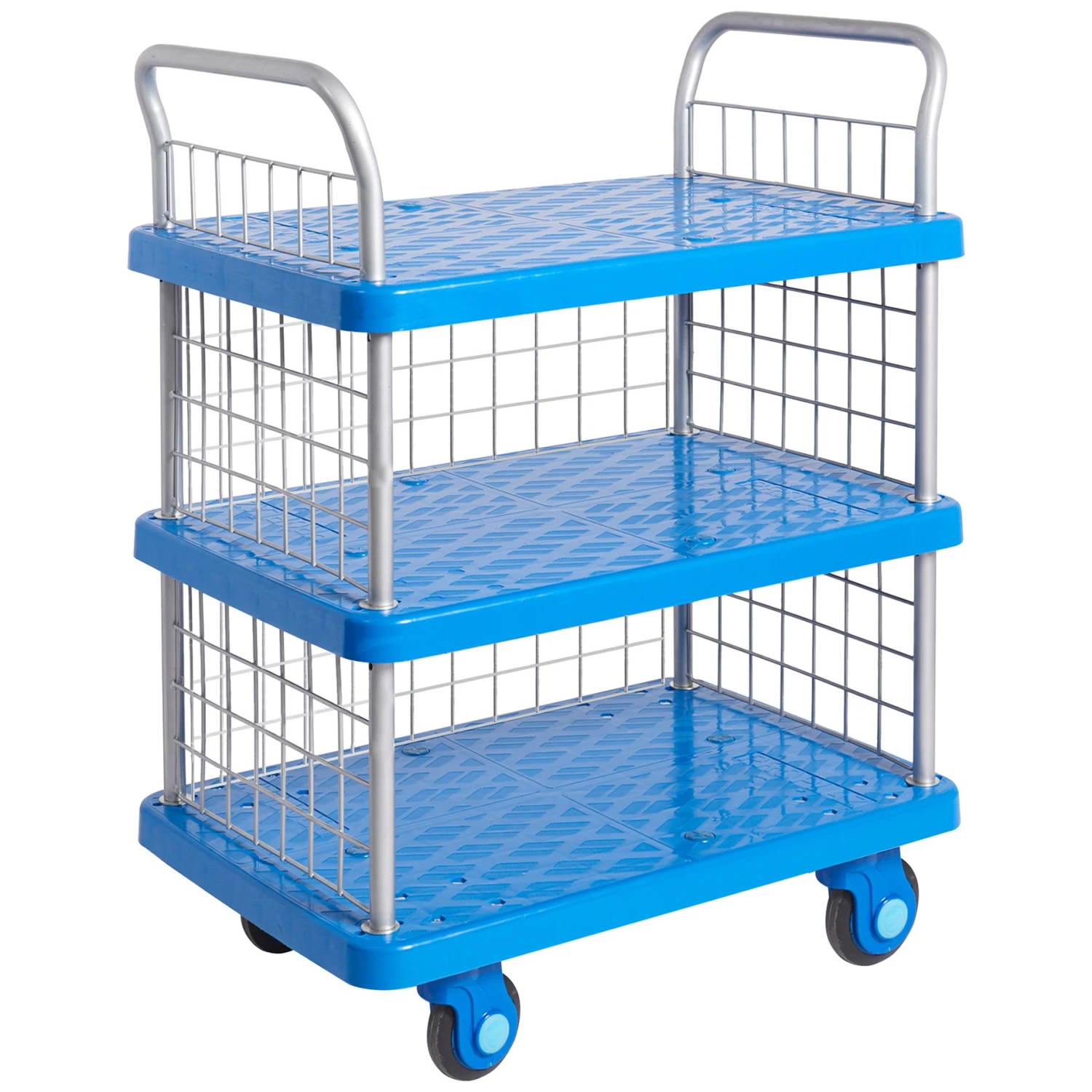 Proplaz Super Silent Three Tier Trolley With Mesh Side & Ends 1 Proplaz Super Silent Three Tier Trolley With Mesh Side & Ends