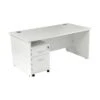 NEXT DAY Karbon K2 Rectangular Panel End Office Desks With Under Desk Mobile Pedestal