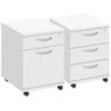 NEXT DAY Commerce II White Low Mobile Pedestals