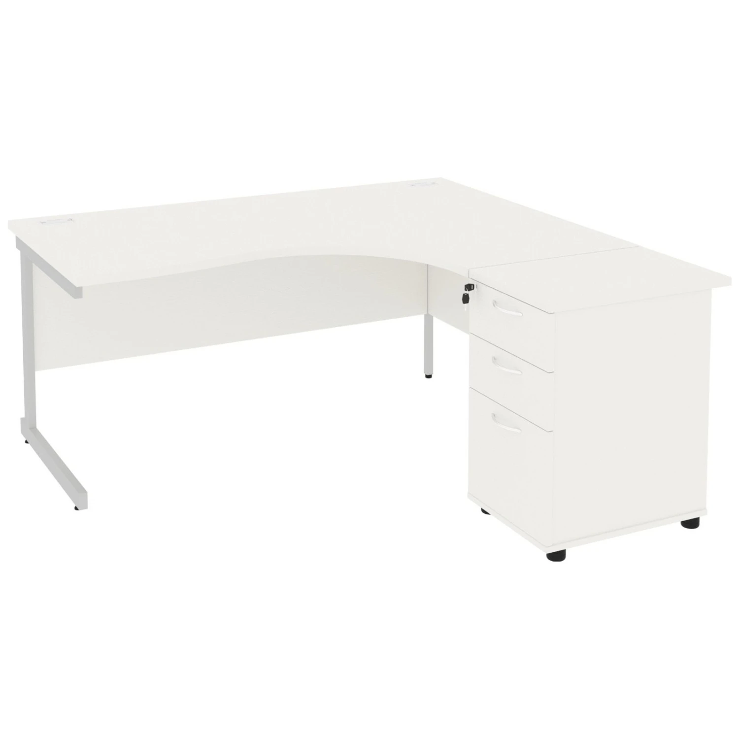 Special Offer - Next Day Vogue White Cantilever Combi Desks 1 Special Offer - Next Day Vogue White Cantilever Combi Desks