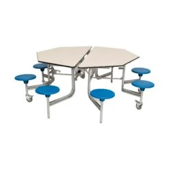 8 Seat Octagonal Mobile Folding Table