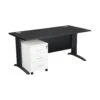 Karbon K5 Rectangular IT Desks With Wooden Mobile Pedestal