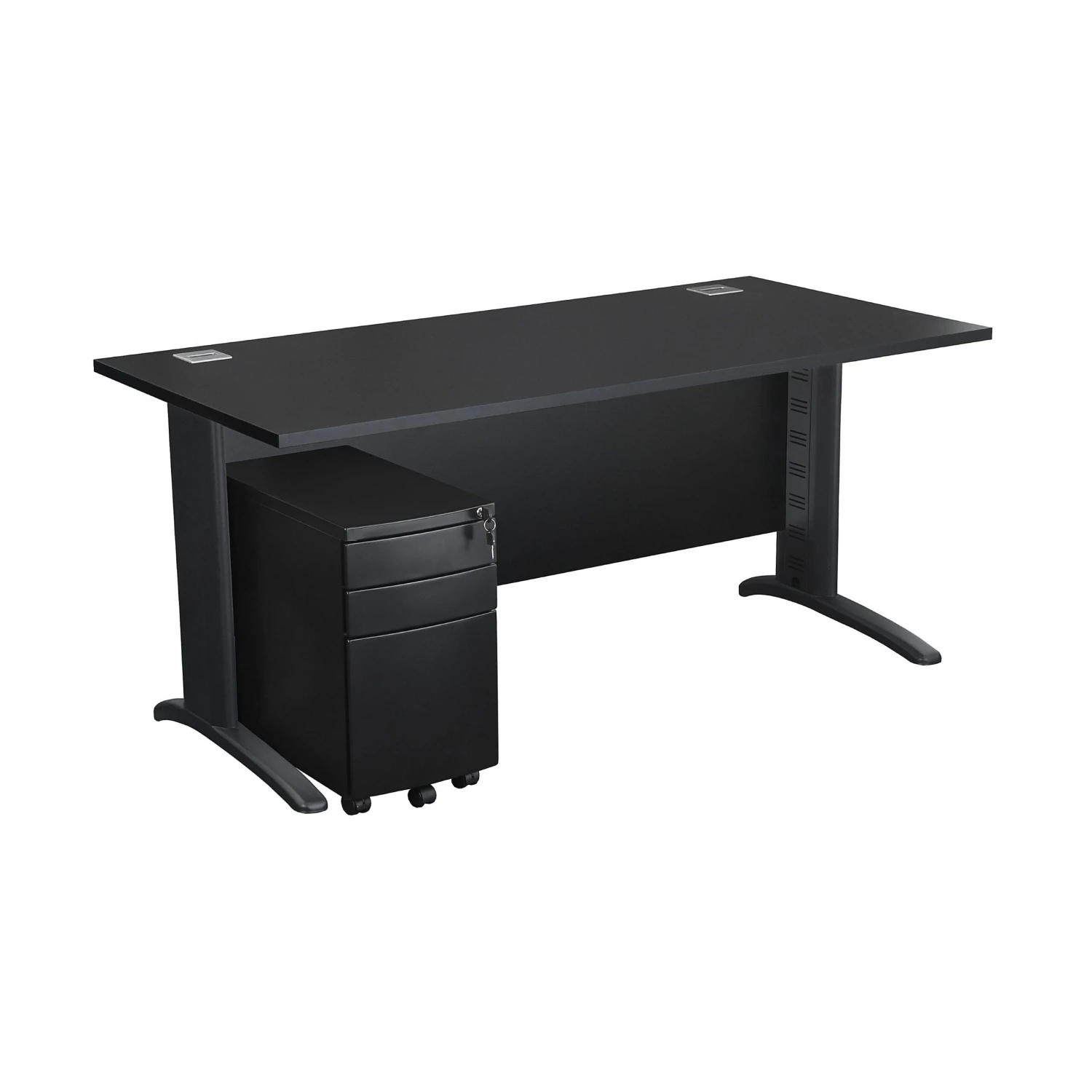 Next Day Karbon K5 IT Desks With 3 Drawer Slimline Mobile Metal Pedestal 1 Next Day Karbon K5 IT Desks With 3 Drawer Slimline Mobile Metal Pedestal